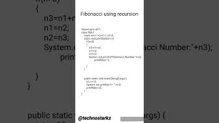 Java | Fibonacci of a given number using Recursion #java