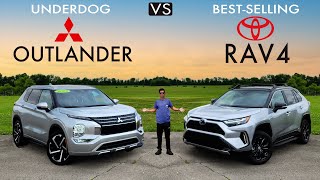 UNDERDOG or TOP DOG?? -- 2024 Mitsubishi Outlander vs. 2024 Toyota RAV4: Compari
