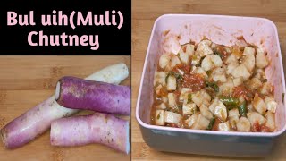 Buluih Mula/Muli Siamdan/ Radish with Fermented fish Chutney Recipe/Side dish @RosysKitchenMizoram