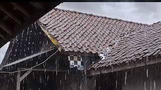 Relax & Fall Asleep In Minutes With Heavy Rain On Rooftops & Loud Thunder Sounds | White Noise