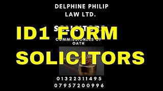 ID1 FORM GET IDENTIFICATION VERIFIED FOR HM LAND REGISTRY ID1 SOLICITORS IN DARTFORD KENT