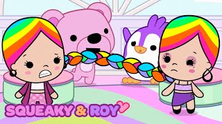 Brand New! | Squeaky \u0026 Roy - Braids gone wrong! | Funny cute cartoons for kids | #squeakyandroy