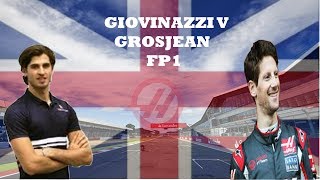 Giovinazzi v Grosjean FP1 Silverstone