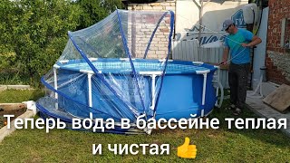 Этот секрет знают только за бугром, теплая и чистая вода в бассейне. Лето Тент👍