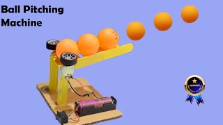 How to make Ball Pitching Machine - Stem Project for kids - Science exhibition model for school