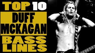 Top 10 Guns N Roses / Duff Mckagan bass lines