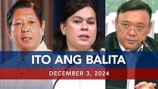 UNTV: Ito Ang Balita | December 3, 2024