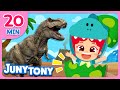 🏆JunyTony Dinosaur Songs TOP 7 | T-Rex, Spinosaurus, Alphabet Dinosaurs | BEST Kids Songs | JunyTony
