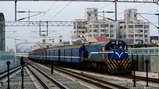 2015/01/31-柴電機車R101+行包列車6903次,員林站停車/鳴笛開車.