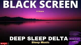 Sleep Music 528 hz miracle tone Black Screen 8 hours I Chakra Balancing music Solfeggio frequencies