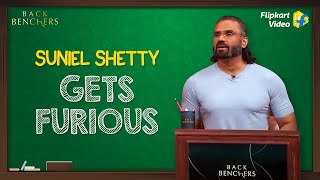Mimicry gets out of hand, Suniel Shetty almost leaves the show! | Backbenchers | Flipkart Video