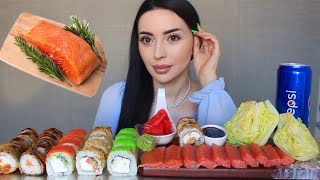 МОЯ ПЕРВАЯ РАБОТА 💕 MUKBANG Суши 🍣 Роллы AE 🩷