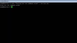 Linux - tee Command - w3resource