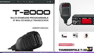 THUNDERPOLE T-2000 , CB INTSRUCTION MANUAL \u0026 OVERVIEW