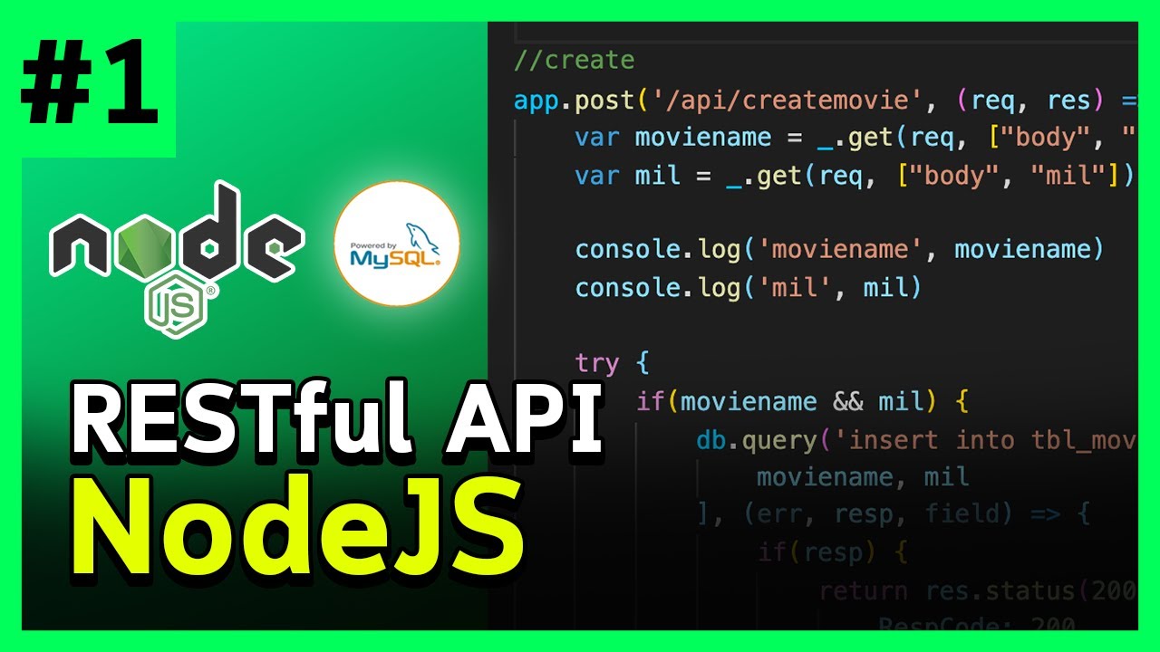 API EP.1 : สอนการทำ CRUD - RESTful API โดยใช้ NodeJS + MySQL - YouTube