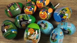 LITTLE MOLE Super Mario Disney Phineas and Ferb Chupa Chups Monsters Surprise Eggs