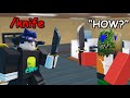 Trolling the MURDERER with a KNIFE... lol (MM2)