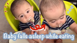 【生後6ヶ月】ご飯食べながら寝ちゃう赤ちゃん~baby falls asleep while eating ~海外生活｜国際結婚｜カナダ在住｜子育て