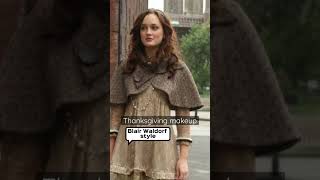 Thanksgiving makeup, but make it Blair Waldorf 👸👌 #shorts
