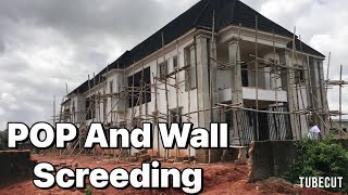 He Did The POP And Screeding Work In This Duplex House In Benin City, Nigeria.