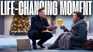 Homeless Woman’s Plea Outside Tesla Caught Elon Musk’s Attention—What He Did Will Melt Your Heart