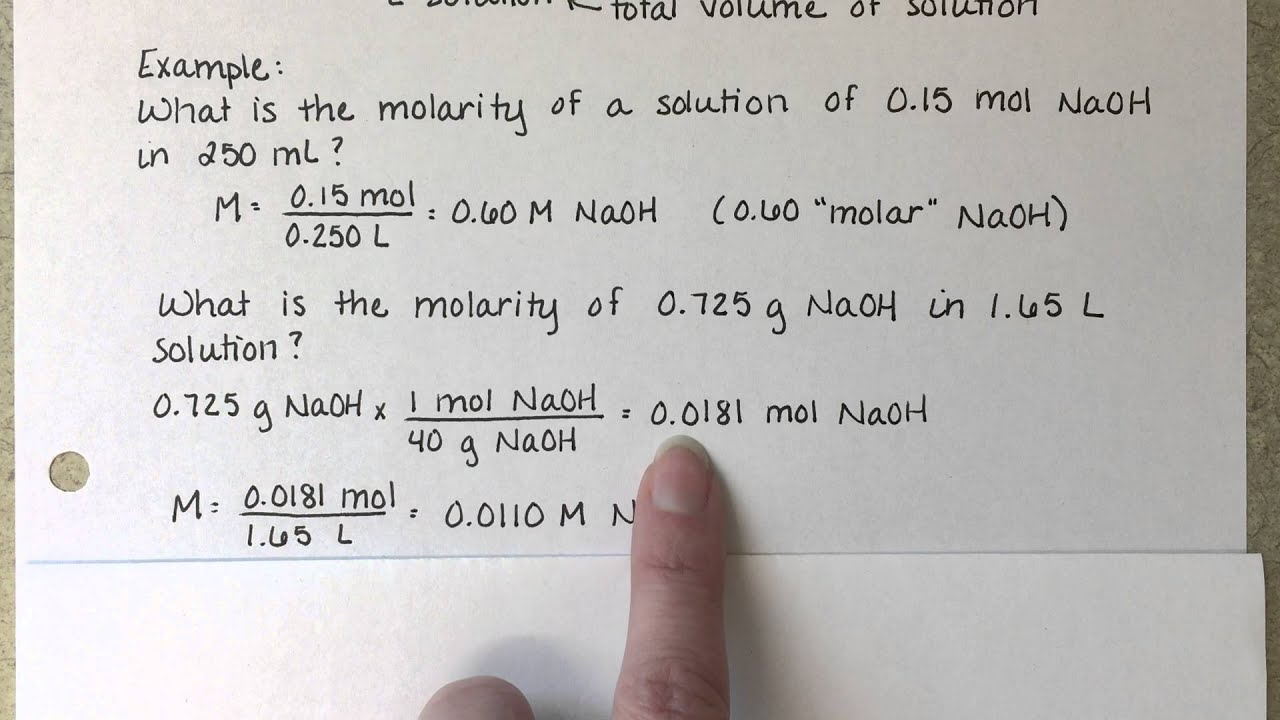 Molarity And Dilution Equations Molarity And Dilution Equations