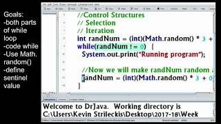 While Loops and Random Numbers Lecture