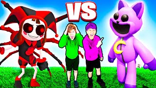 AMAZING DIGITAL CIRCUS vs POPPY PLAYTIME CHAPTER 3 SMILING CRITTERS!? (*CRAZIEST* BATTLES EVER!)