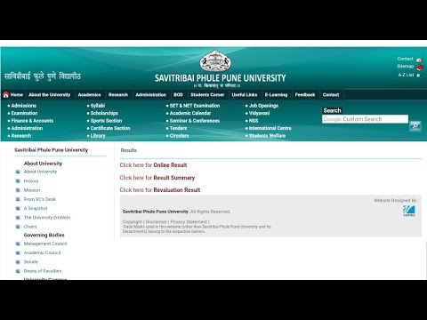 Savitribai Phule Pune University(SPPU) Online Exam PG Result Update ...