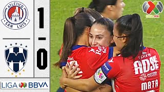 San Louis vs Monterrey 1-0 Resumen Y Goles COMPLETO 🔥 Liga MX Femenil 2025 | Apertura | Jornada 3