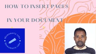 How to insert Pages  Amharic