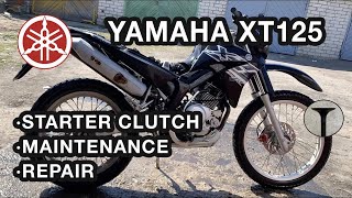 Yamaha XT125 starter clutch, maintenance, repair