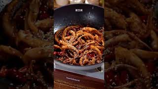 香辣鱿鱼须这样做很下饭Spicy squid whiskers#foods cooking#food