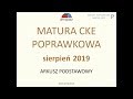 Matura poprawkowa sierpień 2019 MATEMATYKA - rozwiązania