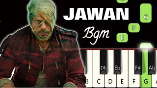 Jawan Teaser Bgm 🔥 | Piano tutorial | Piano Notes | Piano Online #pianotimepass #jawan #srk