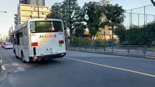 いすゞエルガミオ京成タウンバスTO86新小52奥戸車庫経由市川駅行き渋江公園15時54分発車