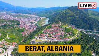 Berat, Albania 🇦🇱😍 Walking Tour 🌞🏝🏖, Qyteti i Beratit Shqipëri, Live Vlog 😎😍🇦🇱