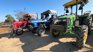 Sonalika Di-55 | Mahindra 575 | John Deere 4wd Tractors Full Loaded Mud With Trolley | tractor