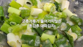 사이다의 톡쏘는  시원하고 감칠맛쩌는 대파김치!