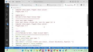 Rock Paper Scissor Game Simulation using Python Programming Language