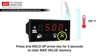 How to use the PMD1XT series gauge Max Value Hold function