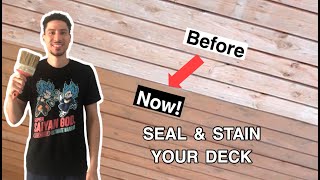 How to stain your deck using Olympic maximum stain and sealant  | Andre Bhagwandat