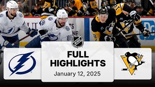 NHL Highlights | Lightning vs. Penguins | January 12, 2025