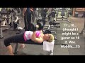 molly galbraith of mollygalbraith.com and girlsgonestrong.com db bench press 50 lbs x 20 reps