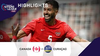 Concacaf Nations League 2022 Highlights | Canada vs Curaçao