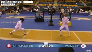 2018 387 M E Individual Doha QAT GP T08 02 yellow HEINZER SUI vs PARK KOR