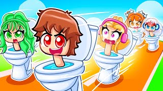 Roblox Toilet Race Simulator With MY CRAZY FAN GIRLS...
