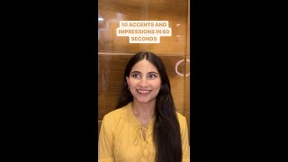 10 ACCENTS AND IMPRESSIONS IN 60 SECONDS VIDEO #1 || SAI GODBOLE