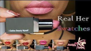 RealHer Lipstick Swatches