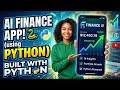 I Create AI Finance Tracker App in 2 Min Using Python and Machine Learning & Python Projects